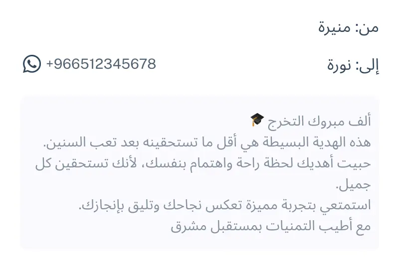 رسالة الاهداء